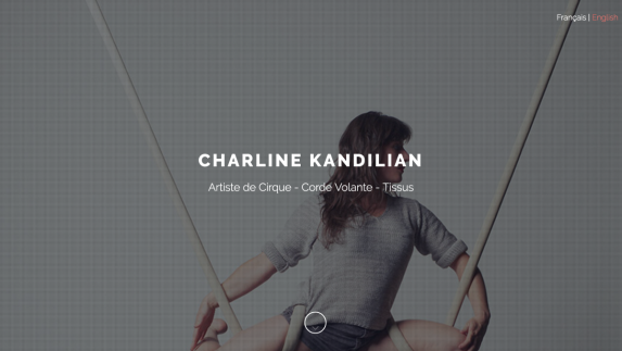Capture d'écran du Site de Charline Kandilian